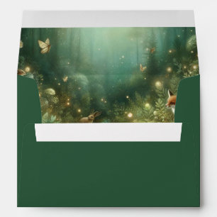 Emerald Green Enchanted Forest Envelope