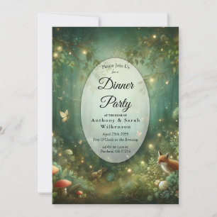 Emerald Green Enchanted Forest  Invitation