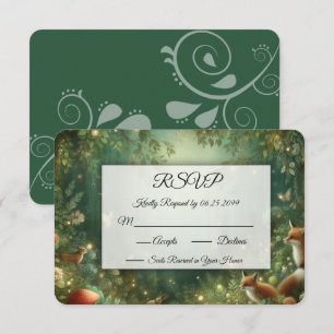 Emerald Green Enchanted Forest RSVP Card