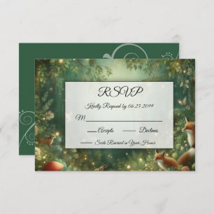 Emerald Green Enchanted Forest RSVP Card