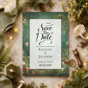 Emerald Green Enchanted Forest Save The Date