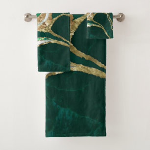 Emerald Green et Gold abstrait