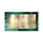 Emerald Green et Gold Foil Carte de visite