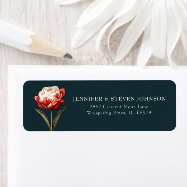 Emerald Green et Red Tulip Mariage Retour (En situation)