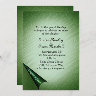 Emerald Green Faire-part de mariage