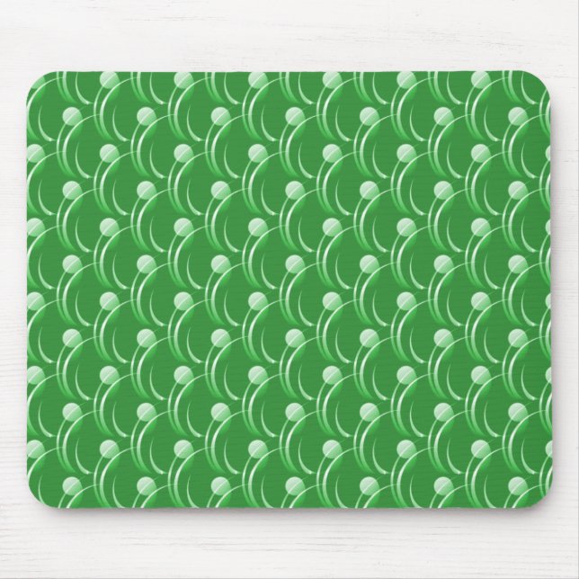 Emerald Green Fancy Swirls Mousepad (Front)