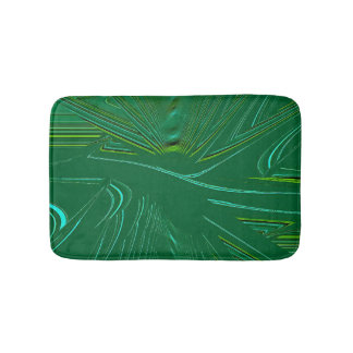 Emerald Green Faux Brocade Bath Mat