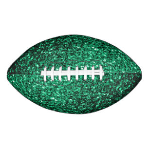 Emerald green faux glitter sparkles bling football