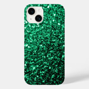 Emerald Green faux glitter sparkles Case-Mate iPhone 14 Case