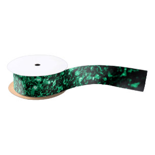 Emerald Green faux glitter sparkles Satin Ribbon