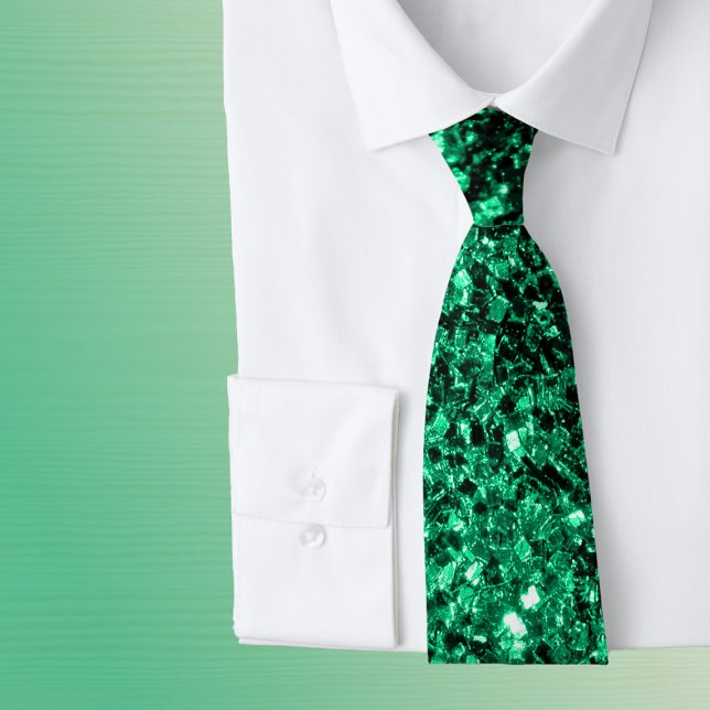 Emerald Green faux glitter sparkles Tie (Creator Uploaded)