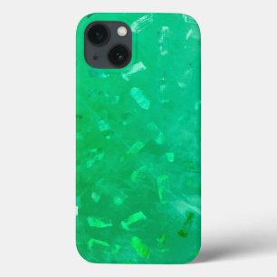 Emerald & Green Faux Glitter Texture iPhone 13 Case