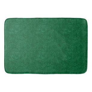 Emerald green Faux Velvet texture Bath Mat