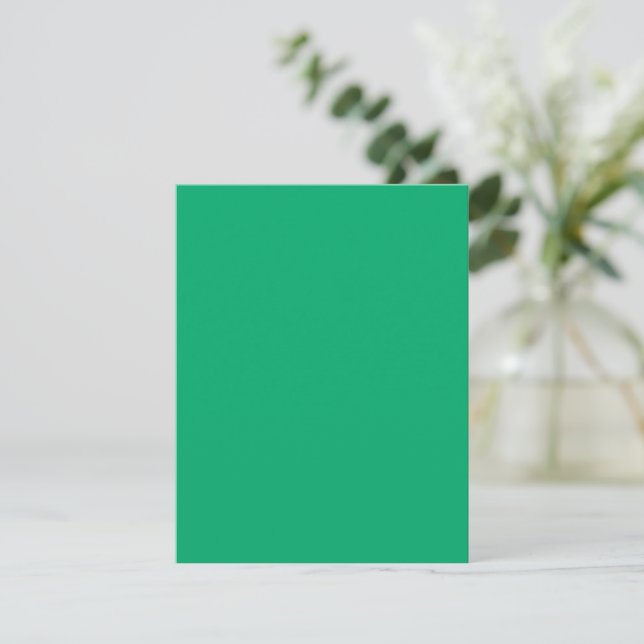 Emerald Green Flat Announcement Card – Customize (Standing Front)