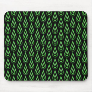 Emerald Green Flickering Flames Mousepad