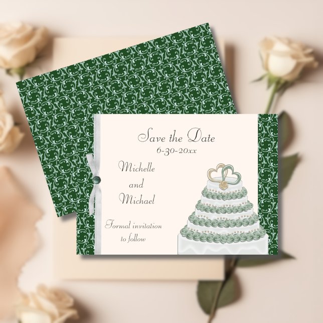 Emerald Green Florentine Save the Date (Creator Uploaded)