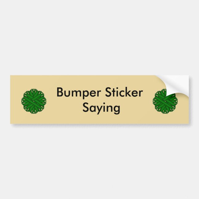 Emerald Green Flower Ribbon by Kenneth Yoncich Bumper Sticker (Front)