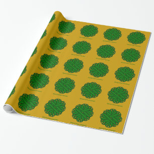 Emerald Green Flower Ribbon by Kenneth Yoncich Wrapping Paper