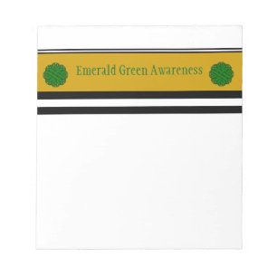 Emerald Green Flower Ribbon Notepad