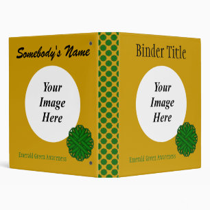 Emerald Green Flower Ribbon Template by K Yoncich Binder