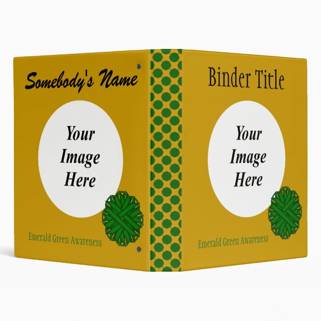 Emerald Green Flower Ribbon Template by K Yoncich Binder (Background)