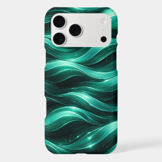 Emerald Green Fluid Wave Pattern Phone Case