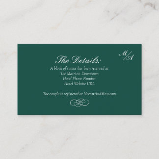 Emerald Green Formal Style Details Enclosure Card