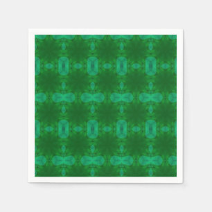 Emerald green geometric design napkin