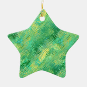 Emerald Green Glassy Texture Ceramic Ornament