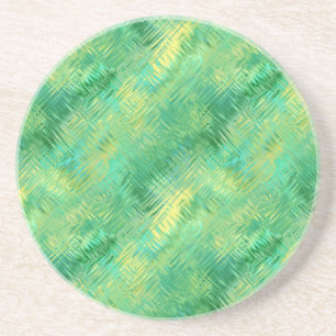 Emerald Green Glassy Texture Coaster