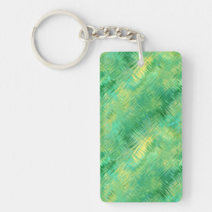 Emerald Green Glassy Texture Keychain