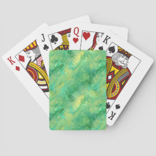 Emerald Green Glassy Texture Playing Cards