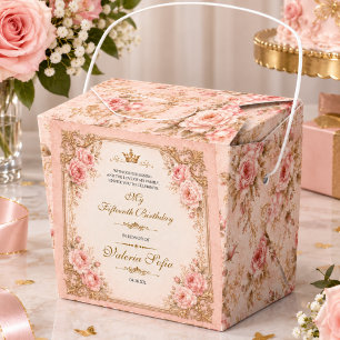 Emerald Green Gold Butterfly Quinceañera 15th Favor Box