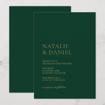 Emerald Green & Gold Chic Wedding