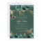 Emerald Green Gold Floral Butterfly Quinceañera 
