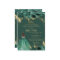 Emerald Green Gold Floral Princess Quinceañera  In