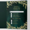Emerald Green Gold Leaf Branch All in One Wedding