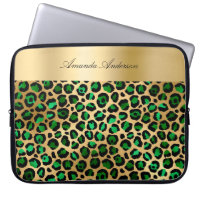 Emerald green gold leopard black pattern name