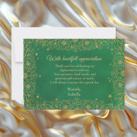 Emerald Green Gold Line Art Floral Quinceañera