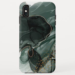 Emerald Green Gold Marble Luxury Texture iPhone XS Max Case