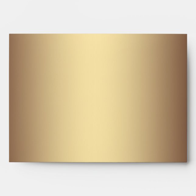 Emerald Green Gold Peacock Linen Envelopes (Front)