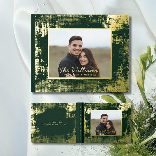 Emerald Green Gold Photo Livre d'or Livre d'or Foi