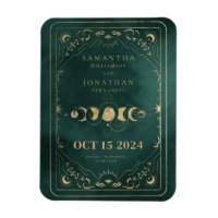 Emerald Green Gold Tarot Celestial Save the Date