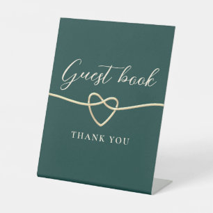 Emerald Green Guest Book Sign