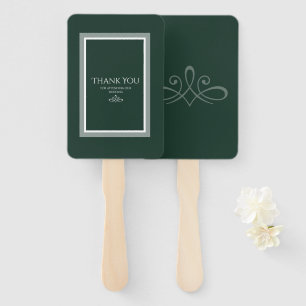 Emerald green hand fan