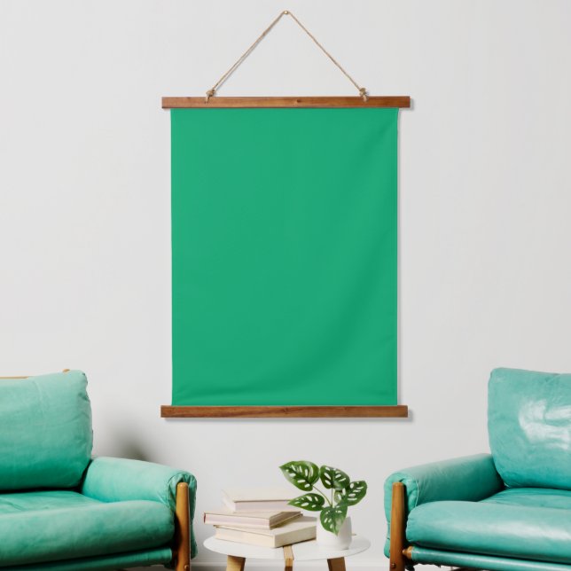 Emerald Green Hanging Wall Tapestry – Customizable (Living Room)