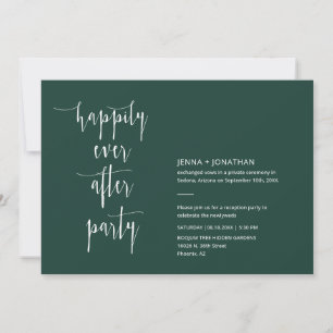 Emerald Green Happily Ever After QR Code Photo Invitation