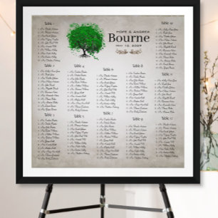 Emerald Green Heart Leaf Tree Seating Chart