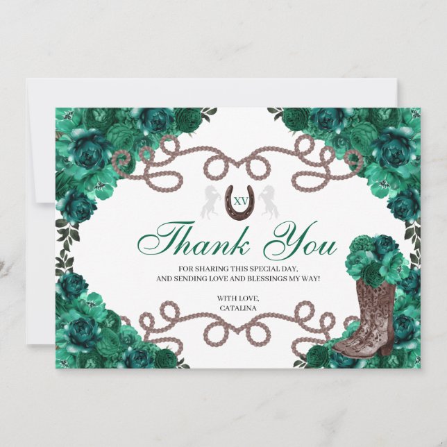 Emerald Green Horse Quinceanera Merci (Devant)