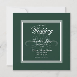 Emerald green invitation